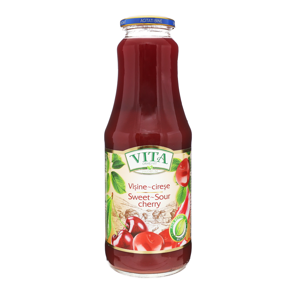 Сок «Вишневый нектар» – стакан – 1,06 кварты – 33,81 жидких унции (1,0 л)